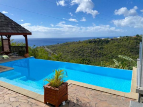 Bungalow de 2 chambres avec vue sur la mer piscine partagee et jardin clos a Vieux Habitants a 6 km de la plage